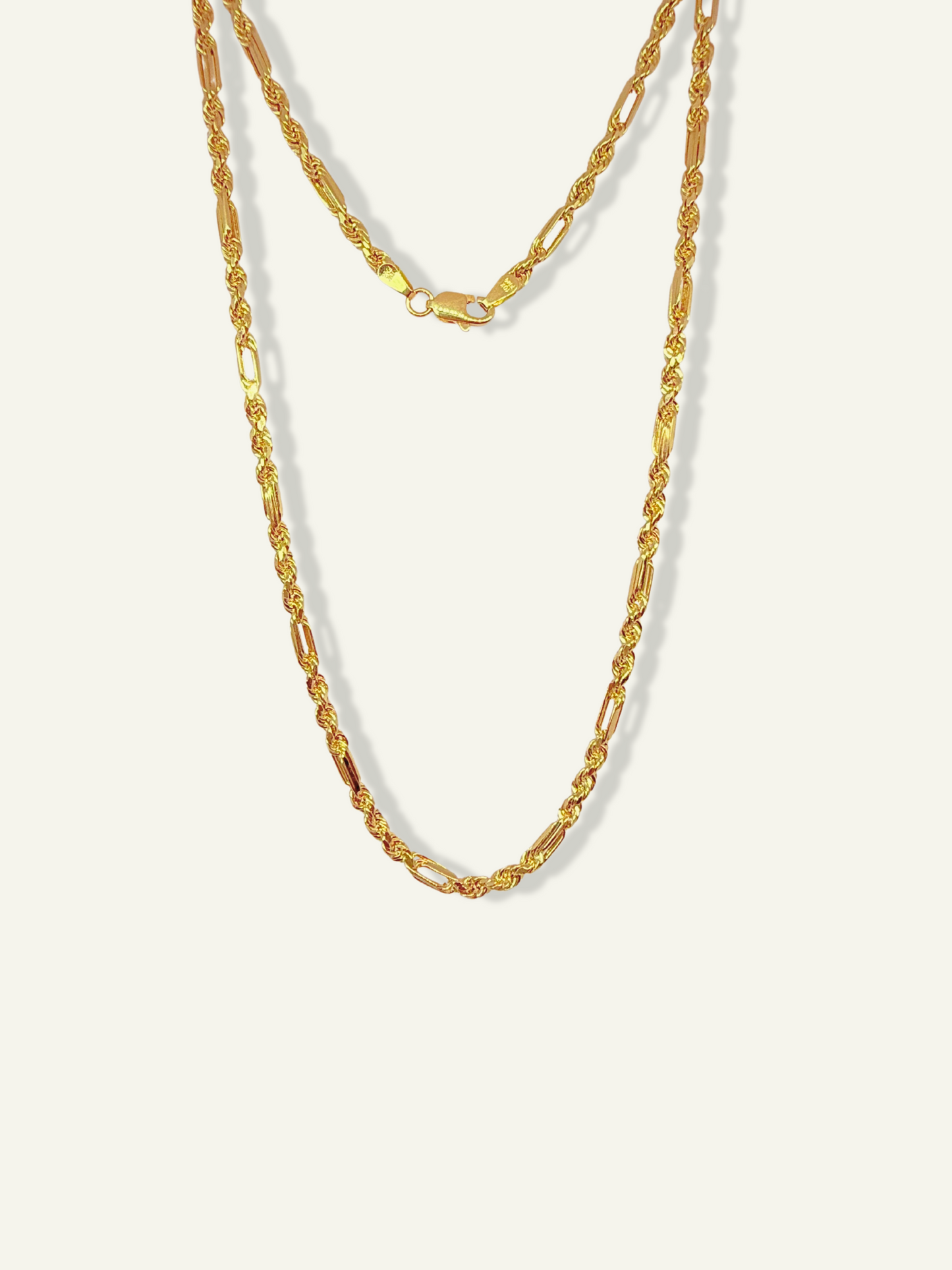 10k yellow gold Milano chain, 10k yellow gold figarope Milano chain, goldnboys.
