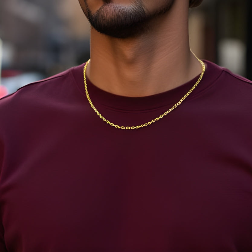 14K Gold Rolo Link Chain Necklace, Mejuri, Miami Links, Masion, 7879, mene, solid gold for men, mens jewelry, gift for hi, famous mens chains, real gold for men, real gold jewelry for men, goldnboys, goldnboys.com