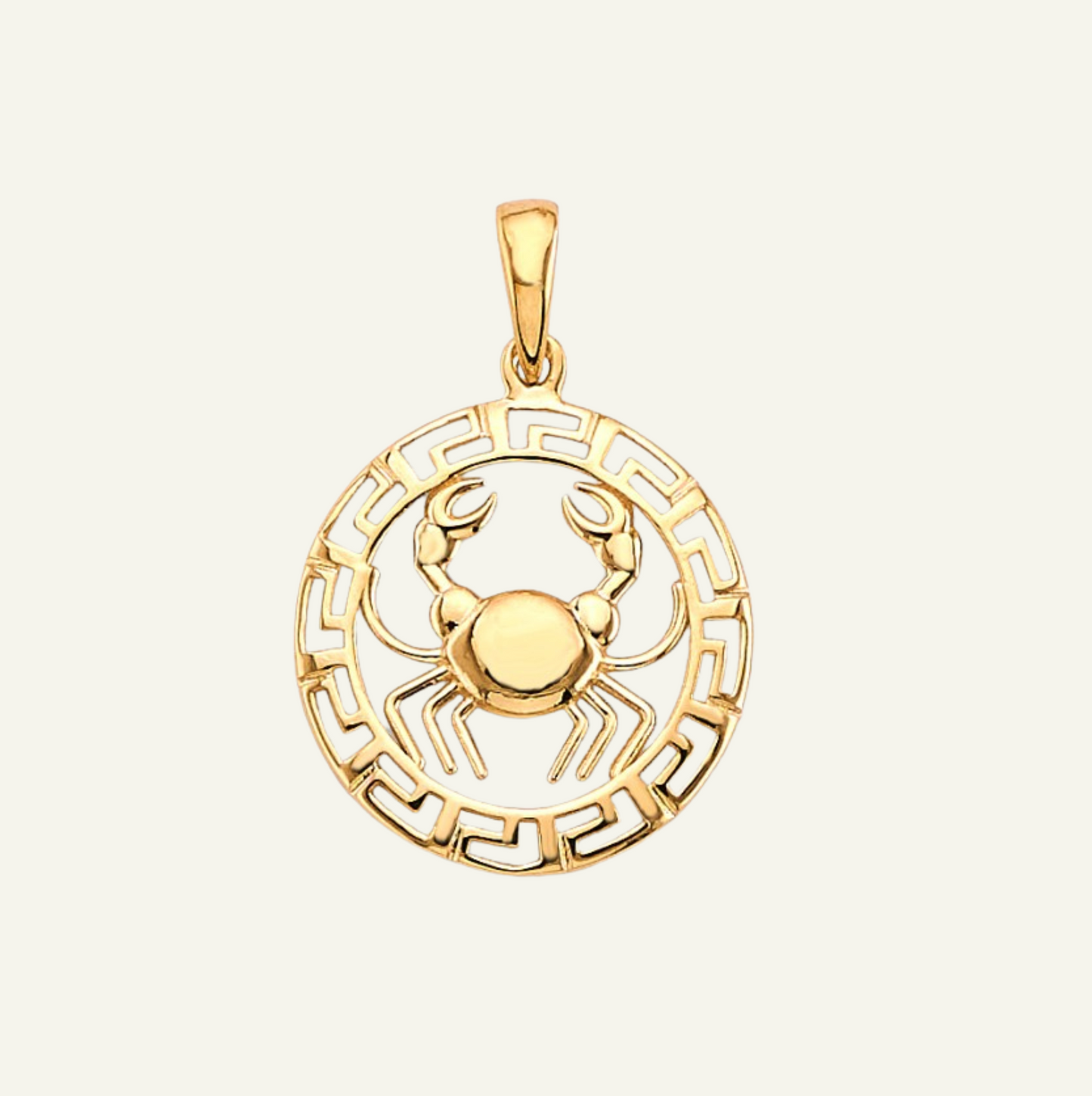 14K Cancer Zodiac Sign Pendant, goldnboys, real gold jewelry, 14k gold zodiac pendant, unique zodiac pendant, solid gold pendants, yellow gold pendant, yellow gold zodiac pendant, 14k gold round pendant, real gold unreal prices.