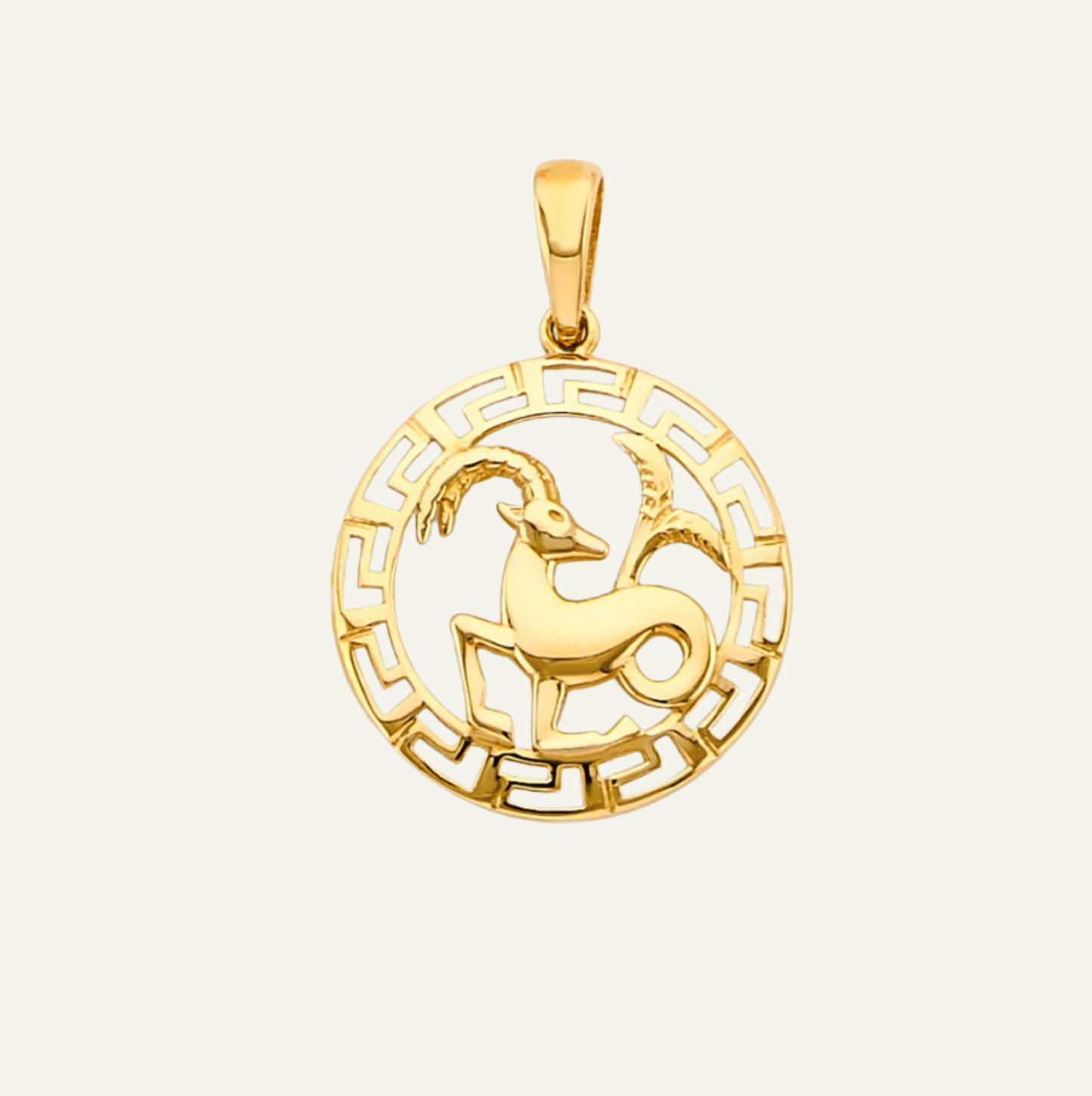 14K Capricorn Zodiac Sign Pendant, goldnboys, real gold jewelry, 14k gold zodiac pendant, unique zodiac pendant, solid gold pendants, yellow gold pendant, yellow gold zodiac pendant, 14k gold round pendant, real gold unreal prices.