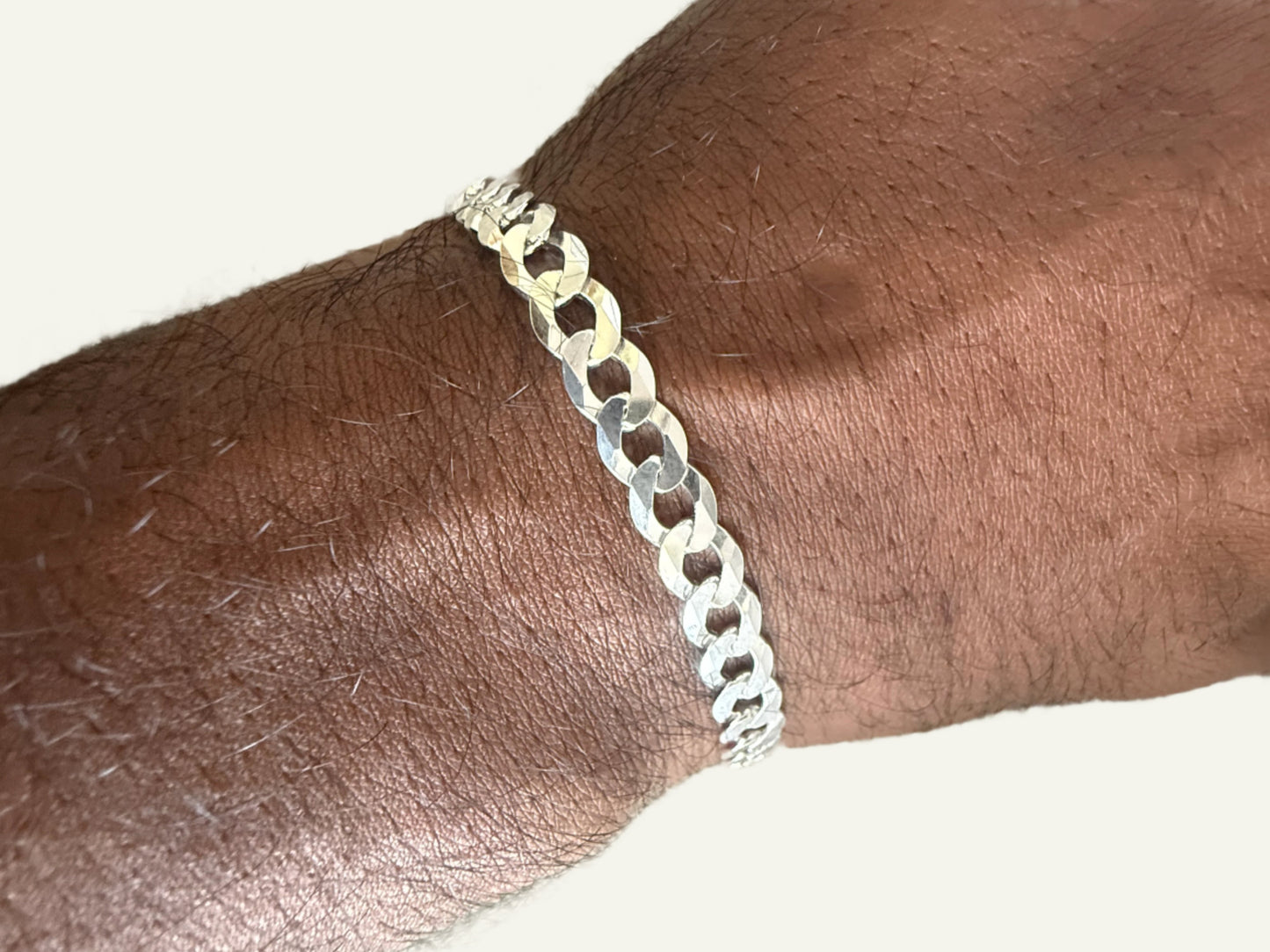 Silver Curb Link Bracelet