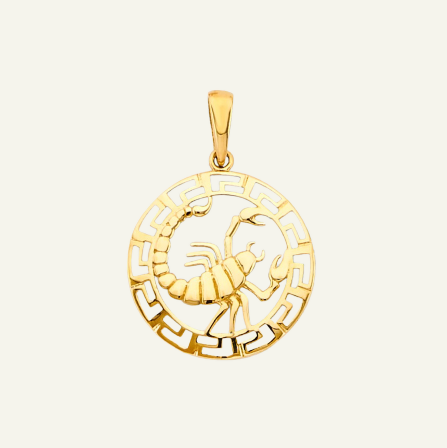 14K Scorpio Zodiac Sign Pendant, goldnboys, real gold jewelry, 14k gold zodiac pendant, unique zodiac pendant, solid gold pendants, yellow gold pendant, yellow gold zodiac pendant, 14k gold round pendant, real gold unreal prices.