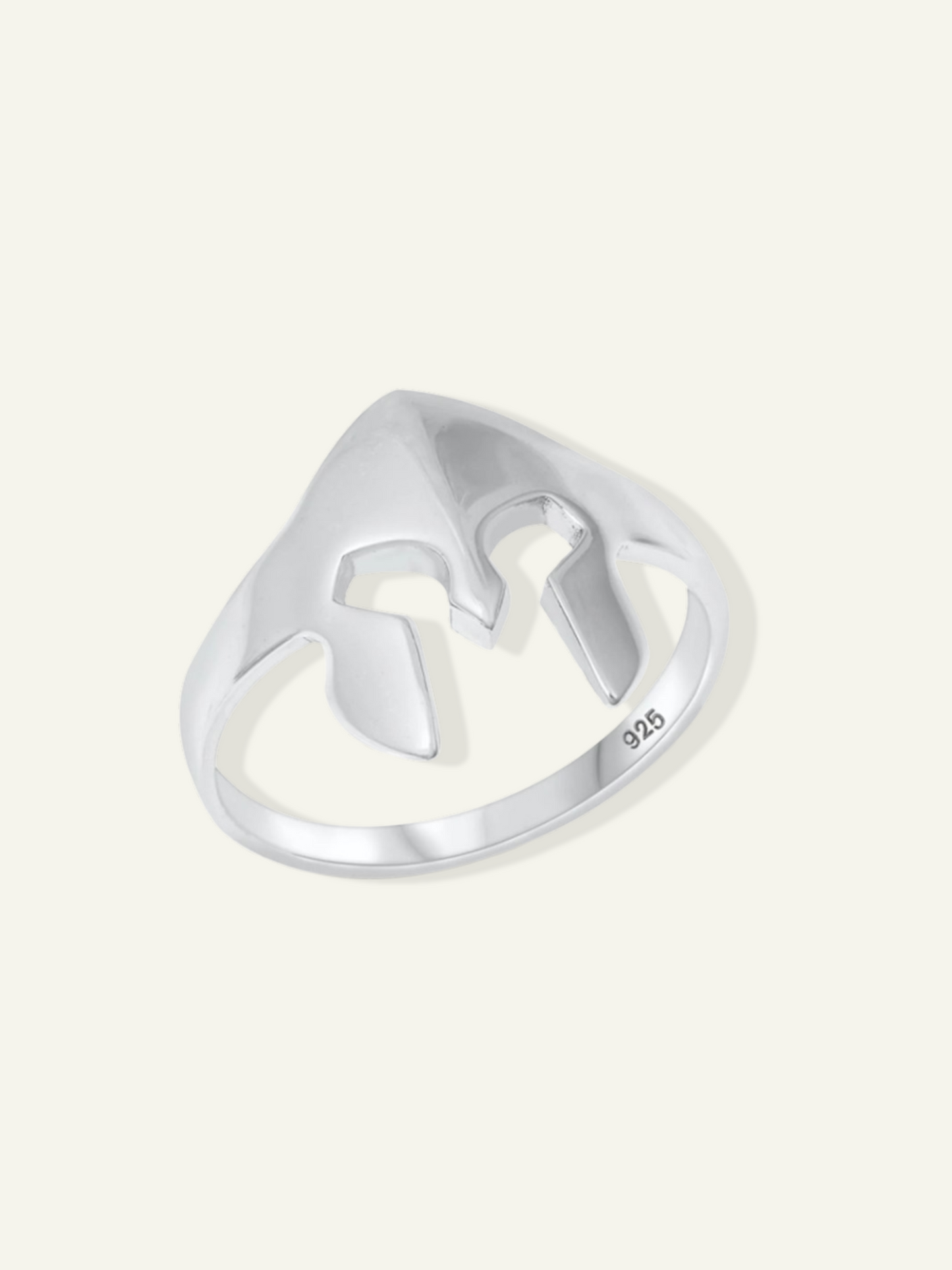 Silver Spartacus helmet ring for men – 18mm wide warrior-style jewelry, 925 Silver Spartan Helmet Ring, goldnboys.