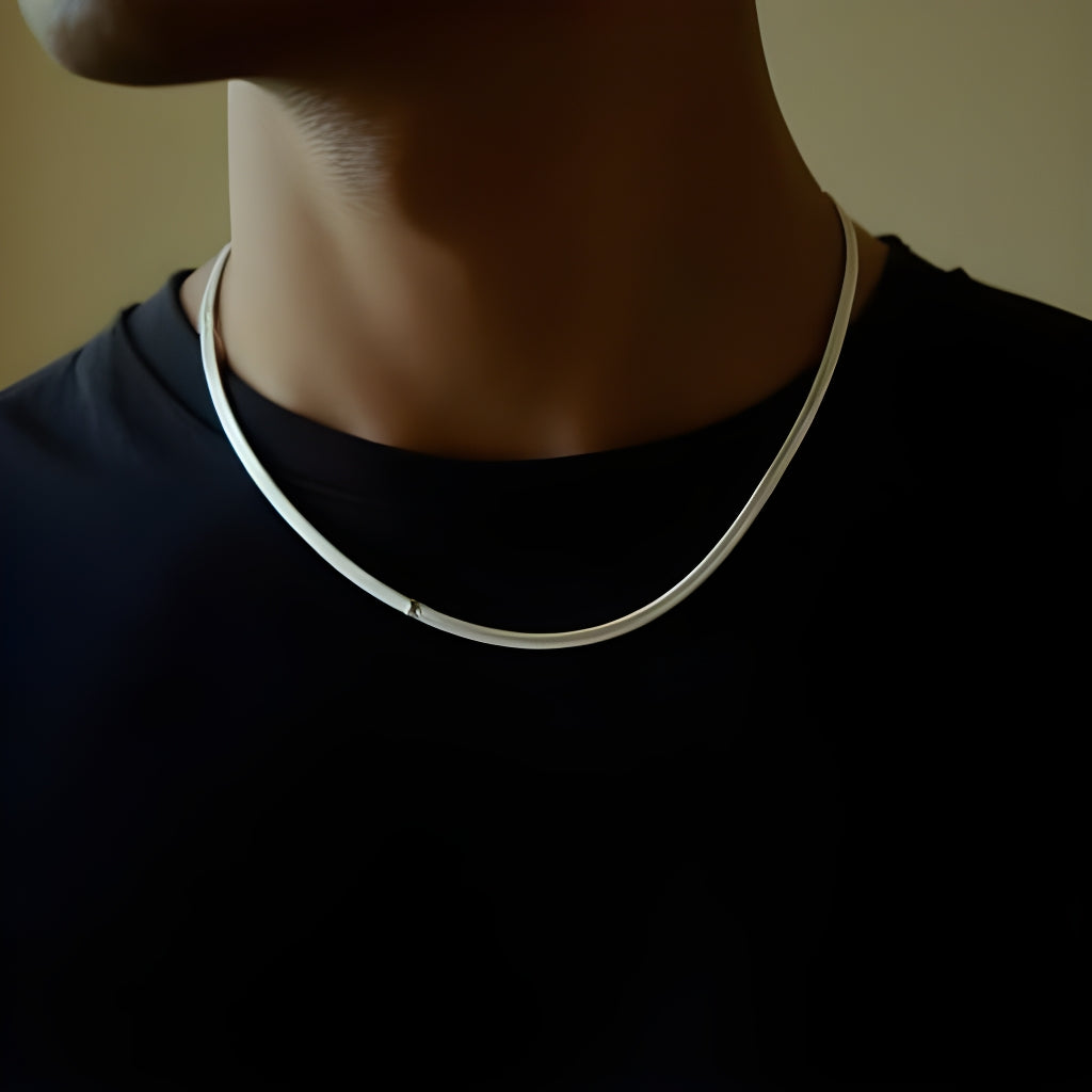 925 Sterling Silver Herringbone Chain Necklace, Made in Italy silver chain for men, goldnboys.com, goldnboys is very affordable mens jewelry
