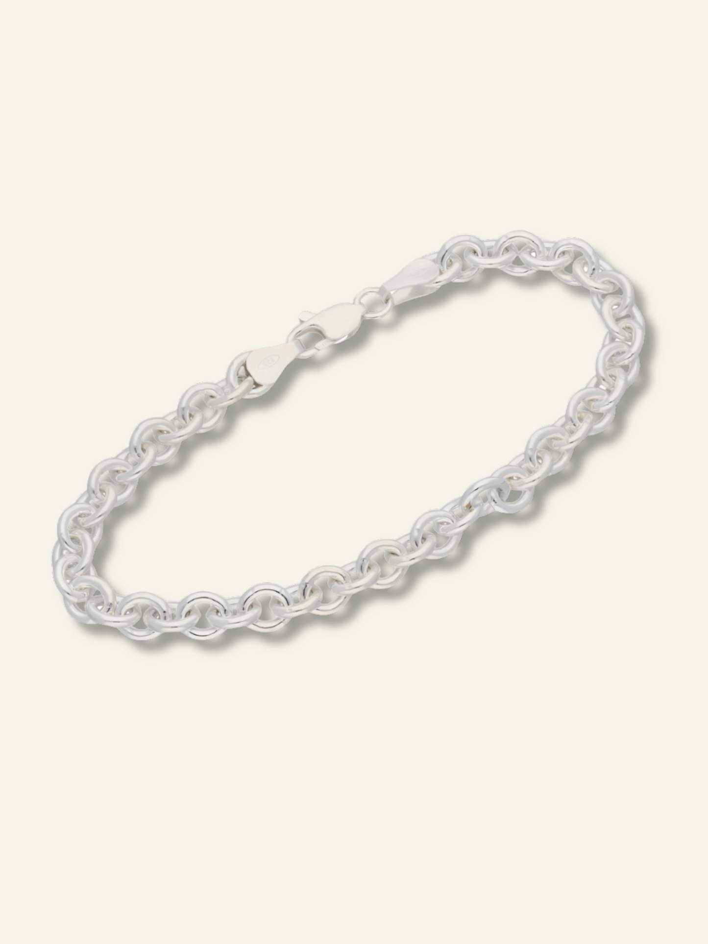 Silver Cable Link Chain Bracelet