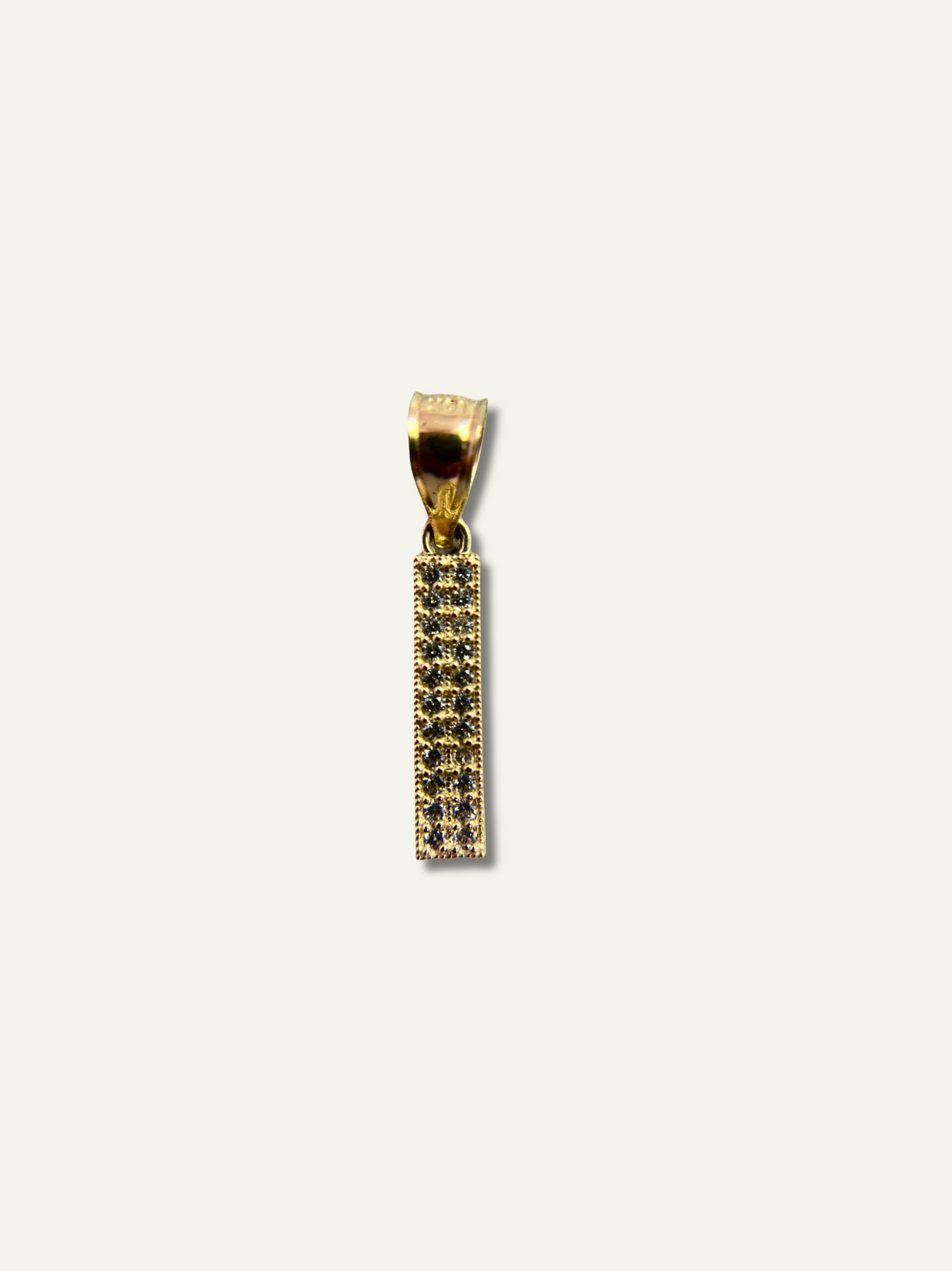 10k Yellow Gold Letter I Pendant