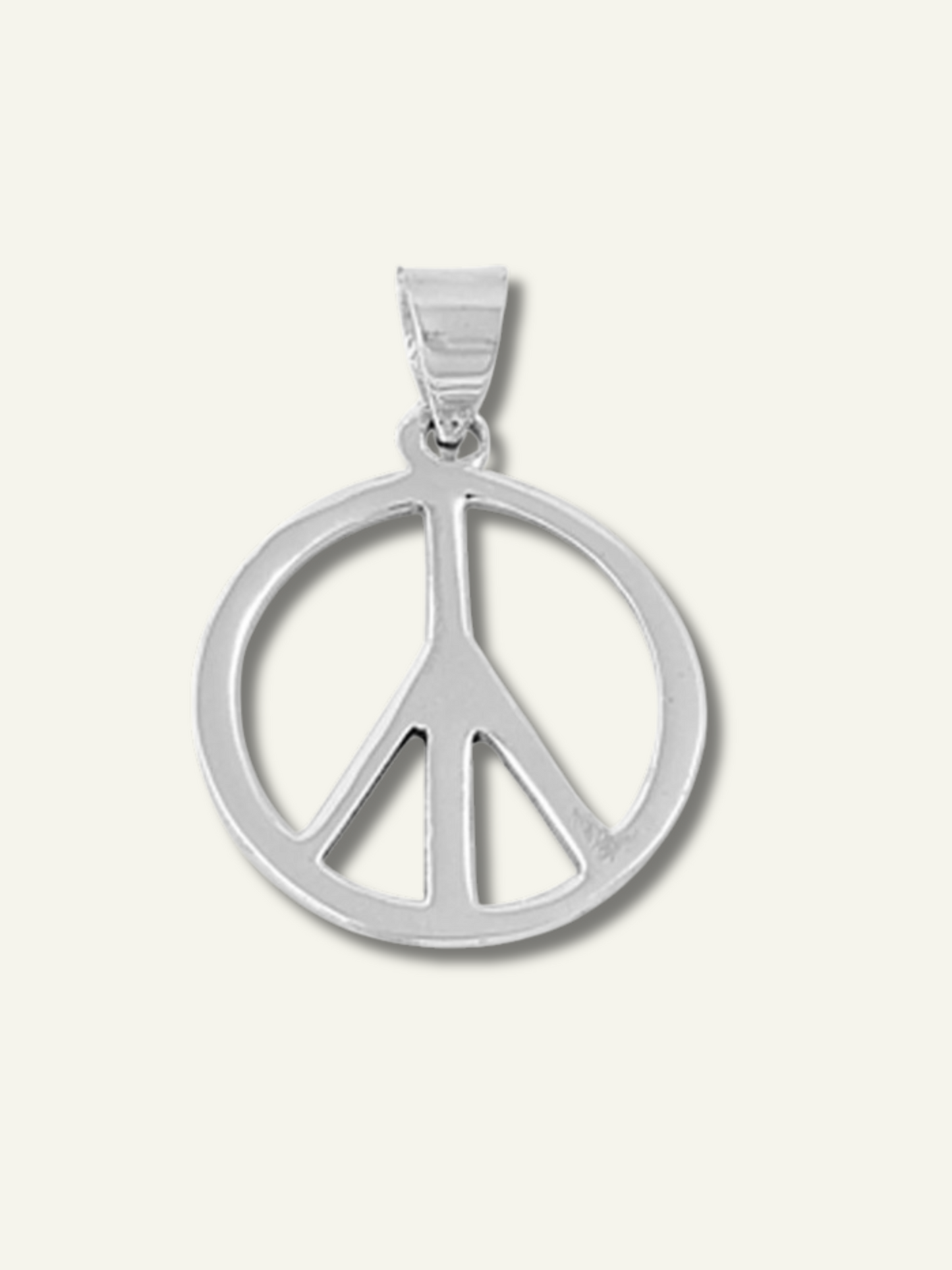 Silver Peace Sign Pendant