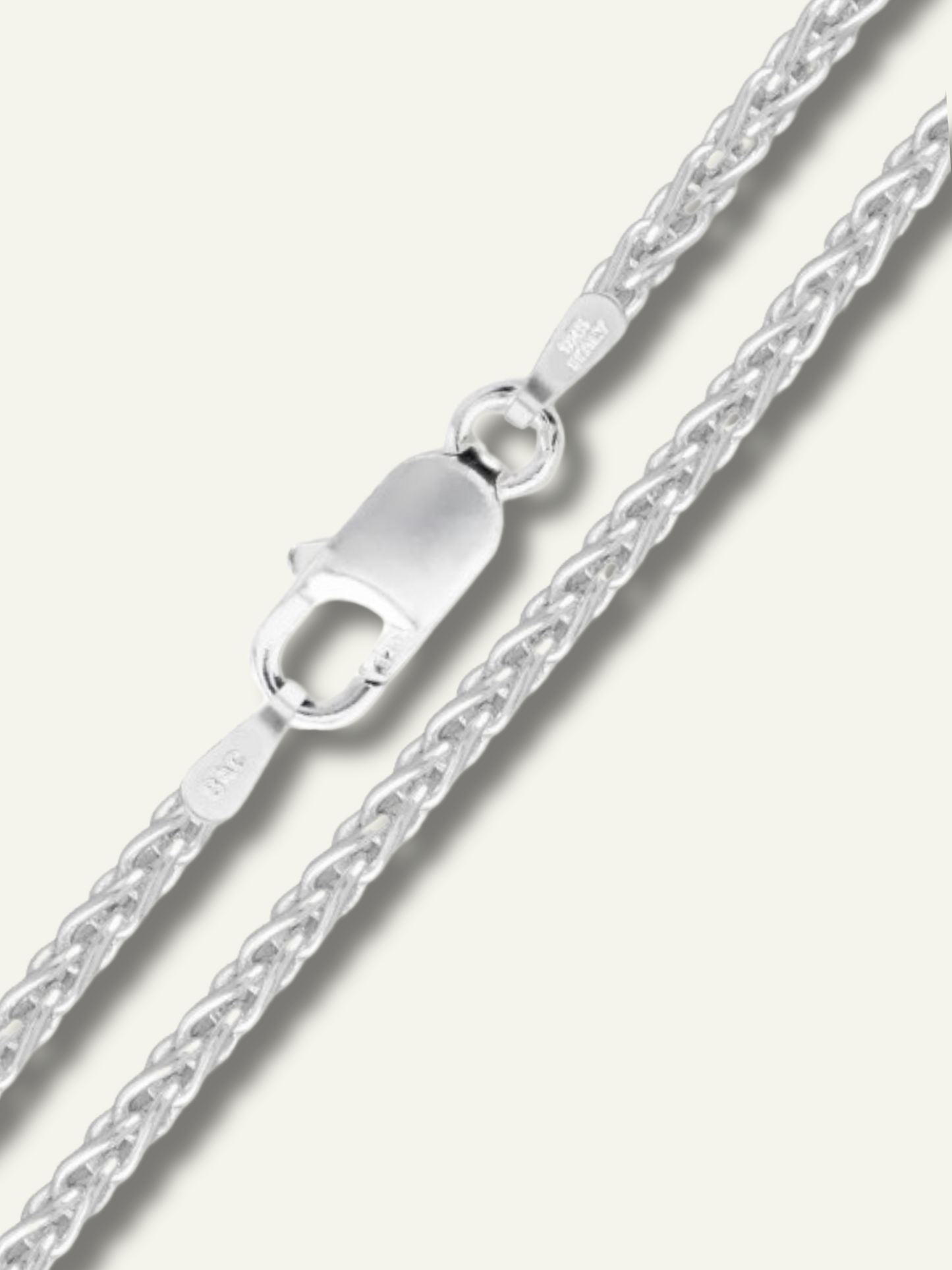 Silver Wheat Chain Necklace