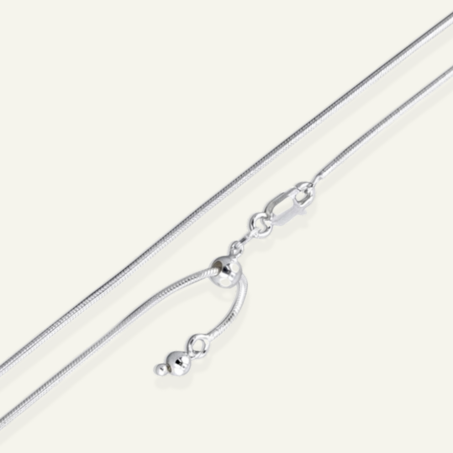 1.1mm - Sterling Silver Snake Adjustable Chain Necklace, silver chains, 925 Sterling Silver Snake Adjustable Chain Necklace, made in Italy chains, real silver chains, goldnboys, real gold unreal prices.