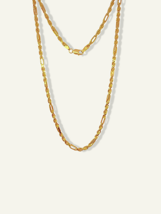 10k yellow gold Milano chain, 10k yellow gold figarope Milano chain, goldnboys.