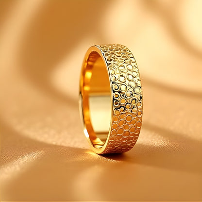 14K Yellow Gold Wedding Band, 14K Yellow Gold Diamond Cut Wedding Band, wedding band for men, ring for husband, stylish band for man, stylish wedding band for man