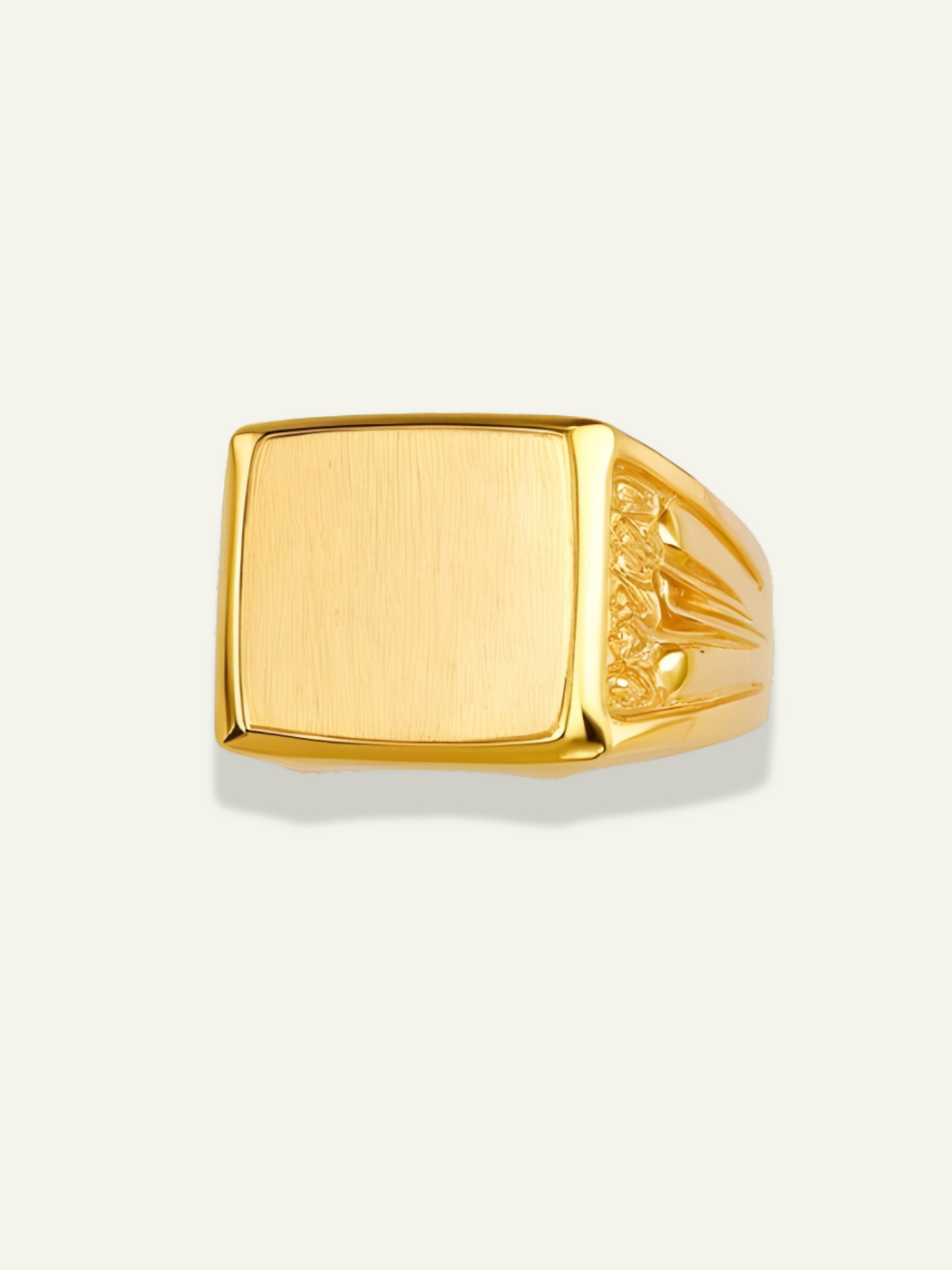 14K Yellow Gold Men's Rectangle Square Ring, rings for men, signet rings for men, real gold rings for men, mens rings, 14 gold rings, goldnboys, goldnboys.com, mens fashion, jewelry, unisex rings