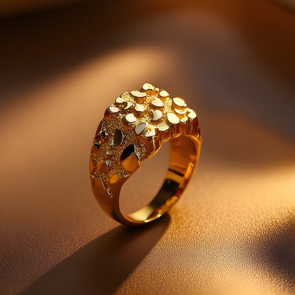 14K Yellow Gold Men's Nugget Ring, 14K solid Gold Men's Nugget Ring,
goldnboys,
goldnboys.com,
mens rings,
solid gold rings for men,
stylish nugget ring for men,
jewelry,
mens fashion,
must have rings men, 
dad gift,
git for him,
solid gold ring,
14k solid gold rings or men.