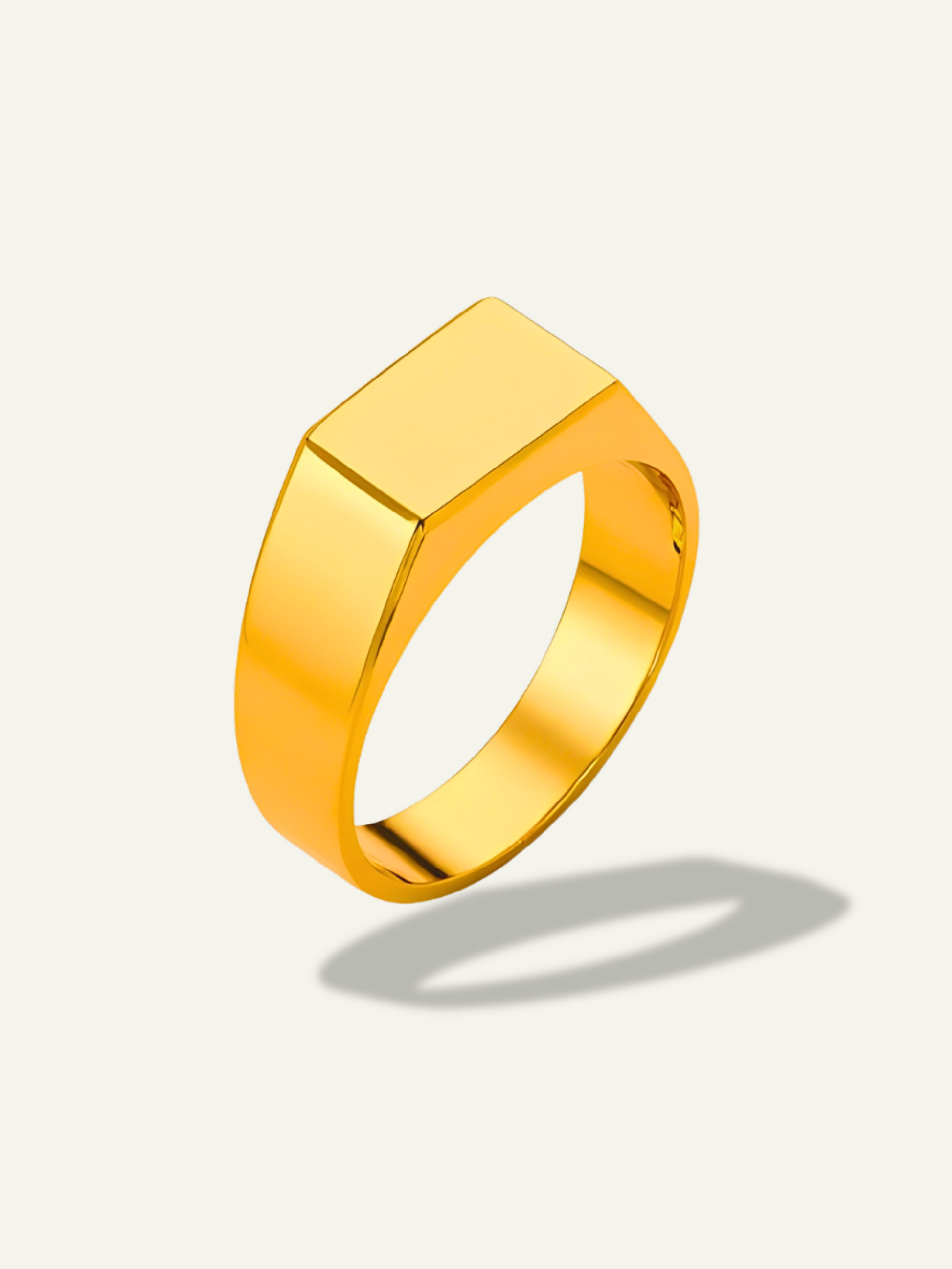 14K Yellow Gold Men's Rectangle Signet Ring, rings for men, signet rings for men, real gold rings for men, mens rings, 14 gold rings, goldnboys, goldnboys.com, mens fashion, jewelry, unisex rings