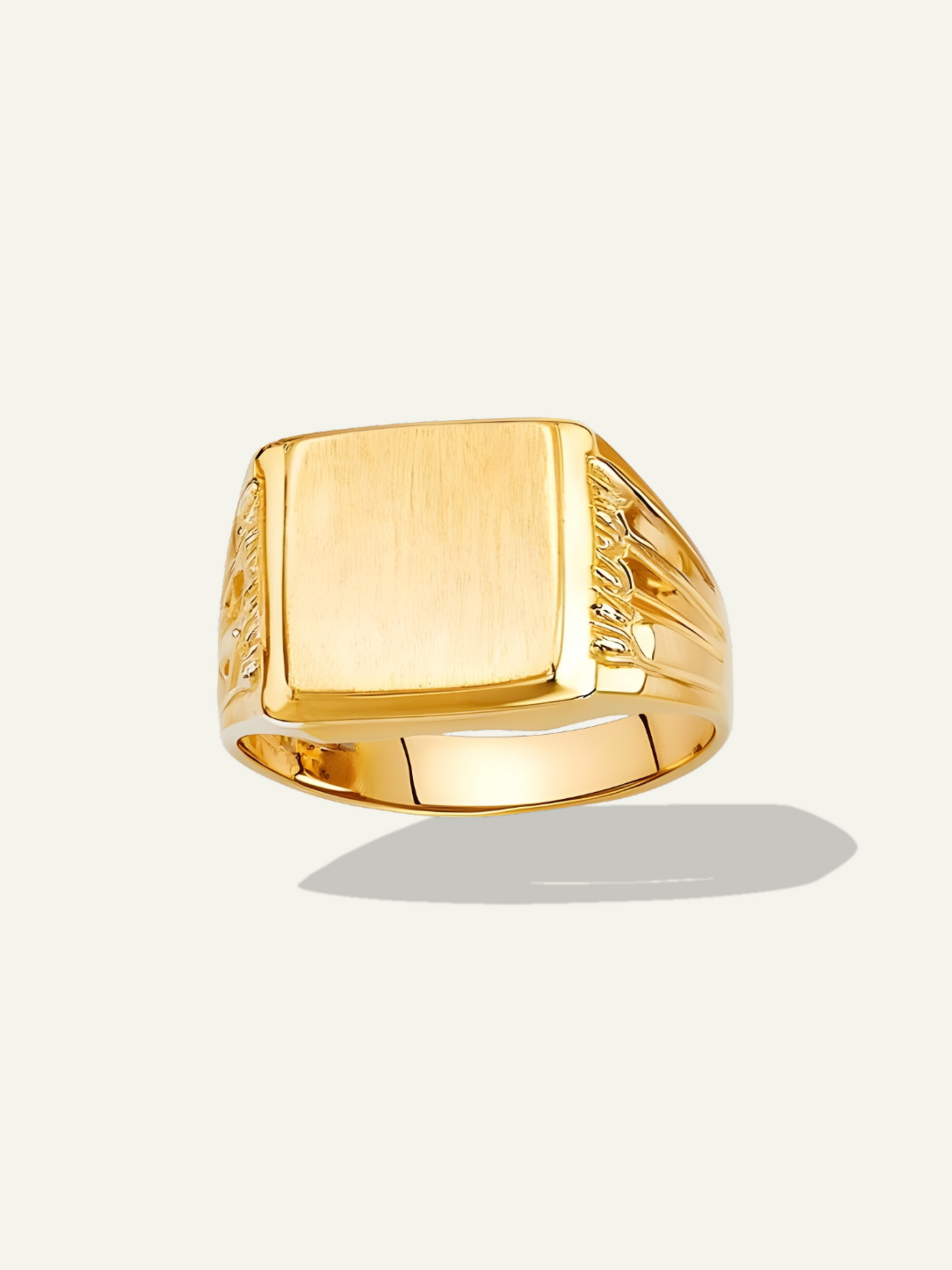 14K Yellow Gold Men's Rectangle Square Ring, rings for men, signet rings for men, real gold rings for men, mens rings, 14 gold rings, goldnboys, goldnboys.com, mens fashion, jewelry, unisex rings