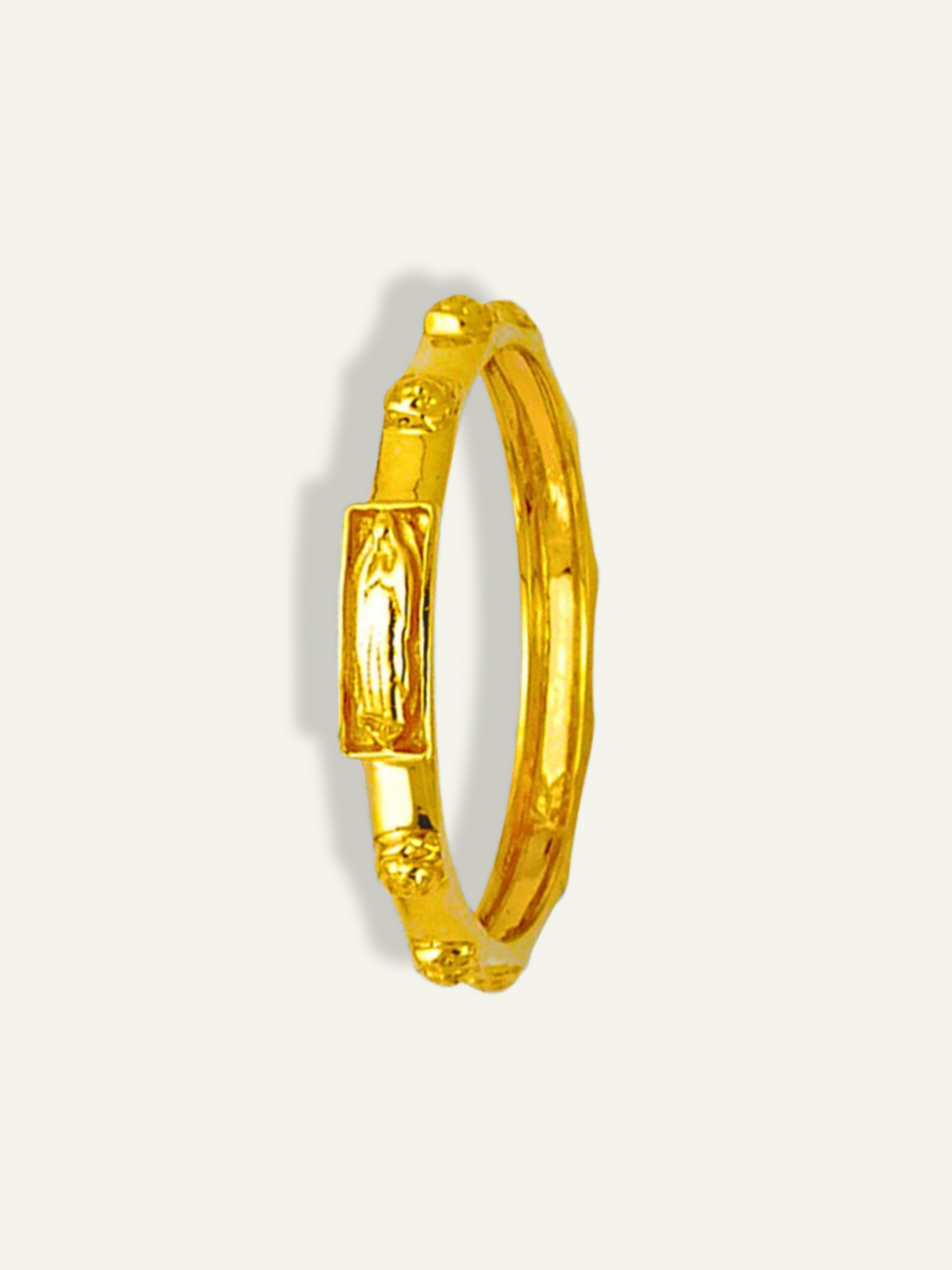 14K Yellow Gold Rosary Eternity band, religious rings, rings for him, rings for father, rings for brother, fathers day gift, real gold rings, 14k gold rings, dainty rings, cross rings, thin cross ring, goldnboys, goldnboys.com, gift her her, faith ring, unisex rings, yellow gold rings, Virgin Mary ring.