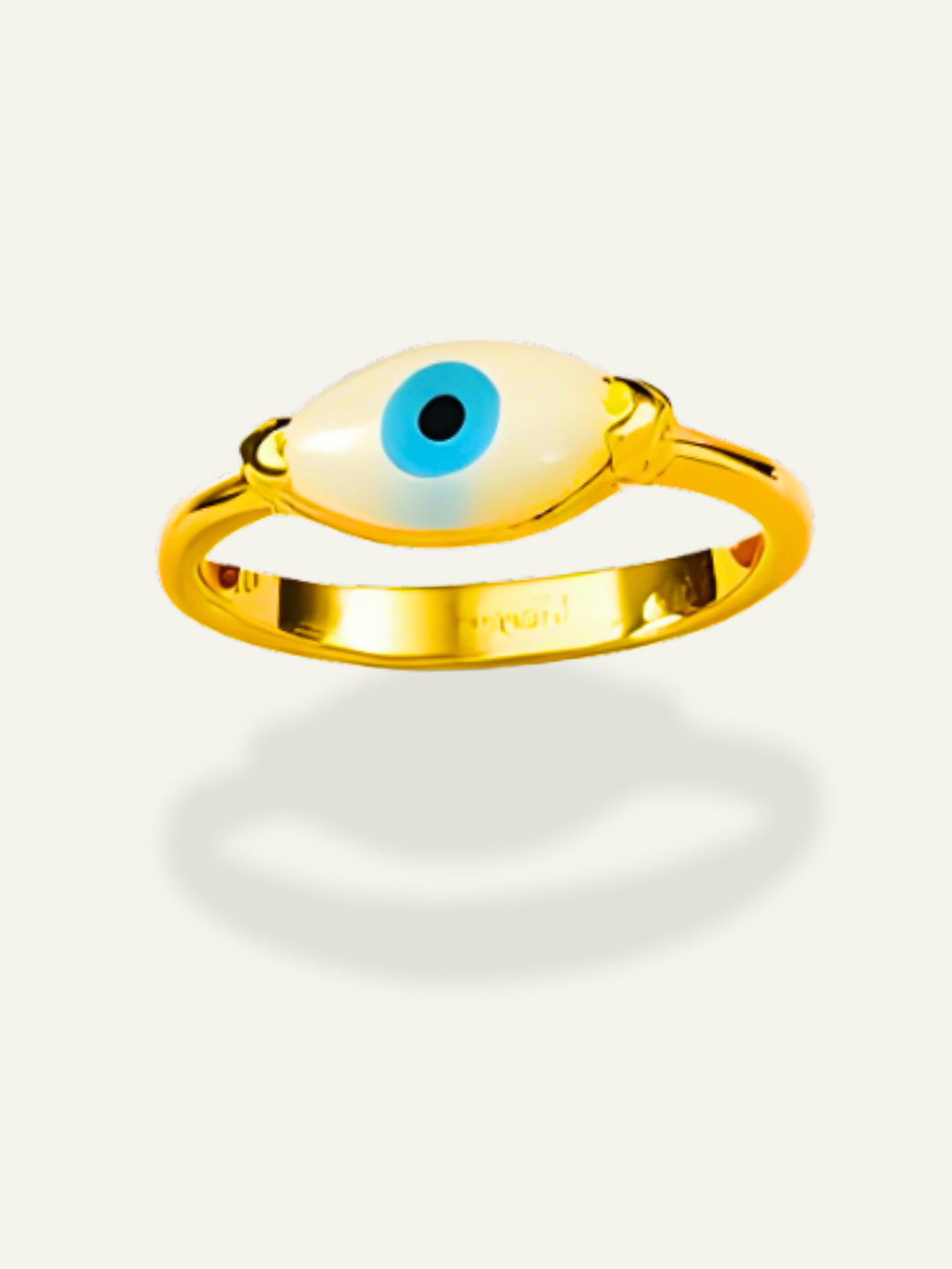 14K Yellow Gold Blue Evil Eye Ring for women, rings for her, ring for mother, rings for sister, mothers  day gift, real gold rings, 14k gold rings, dainty rings, evil aye rings, thin blue evil eye ring, goldnboys, goldnboys.com.