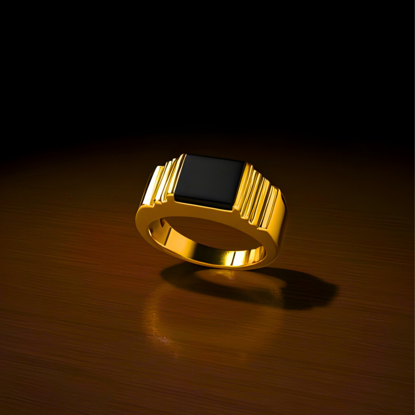 14K Yellow Gold Men's Onyx Ring, gold Onyx mens rings, mens rings, gold rings for men, black stone rings for men, goldnboys, goldnboyscom, beautiful rings for men, solid gold rings for men.