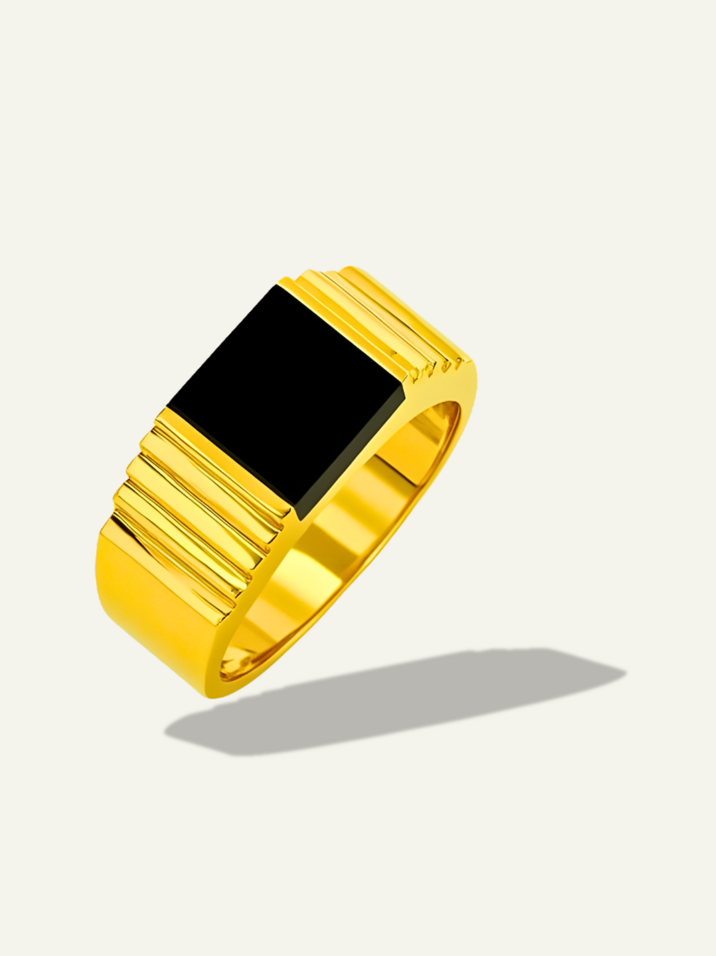 14K Yellow Gold Men's Onyx Ring, gold Onyx mens rings, mens rings, gold rings for men, black stone rings for men, goldnboys, goldnboyscom, beautiful rings for men, solid gold rings for men.