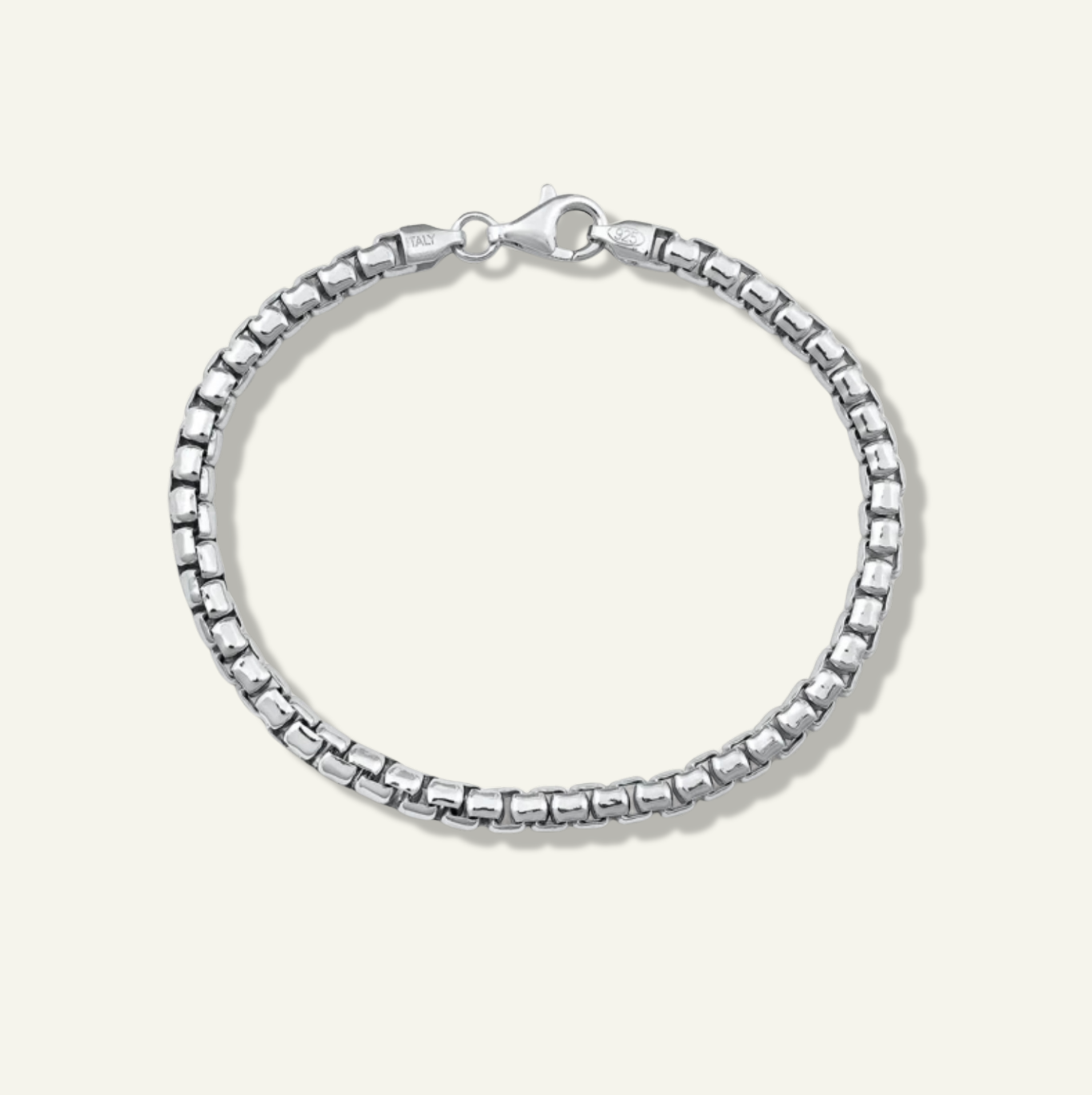 4mm round box bracelet for men, round box bracelet for men, sterling silver chains for men, round box chain for women, link chain for men, goldnboys. 