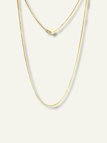 1 mm 14k Round Wheat Diamond Cut Chain Necklace 18 inches, goldnboys.com, solid gold for women