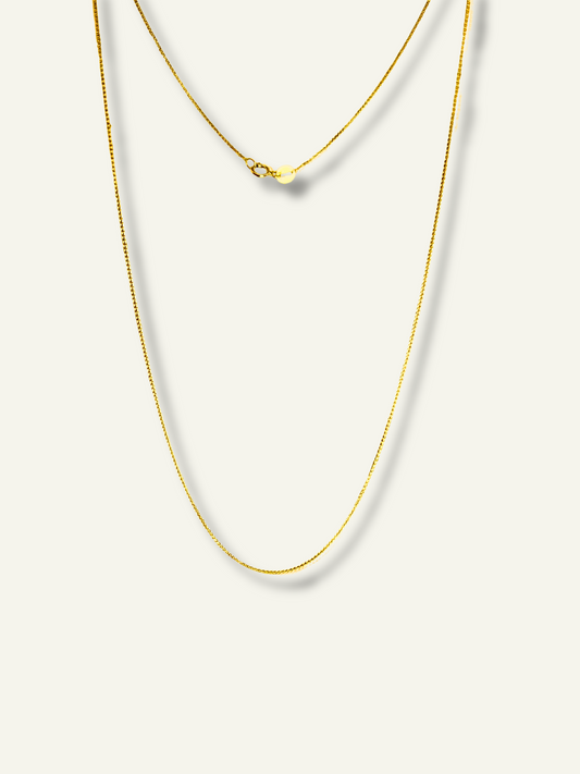 1 mm 14k Round Wheat Diamond Cut Chain Necklace 18 inches, goldnboys.com, solid gold for women