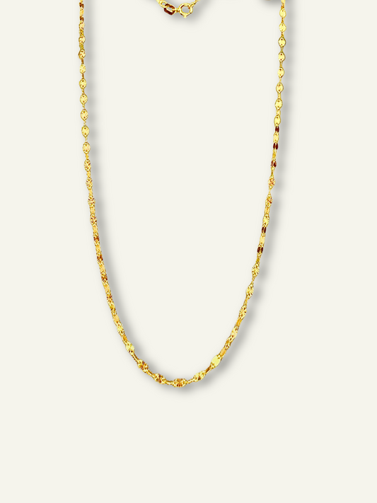 1mm 14k twisted mirror chain 18 inches necklace women, jewelry for women, real gold for women, 10k gold for women, 14k gold for women, 20 inches twisted chain for wemen, 22 inches chain for women