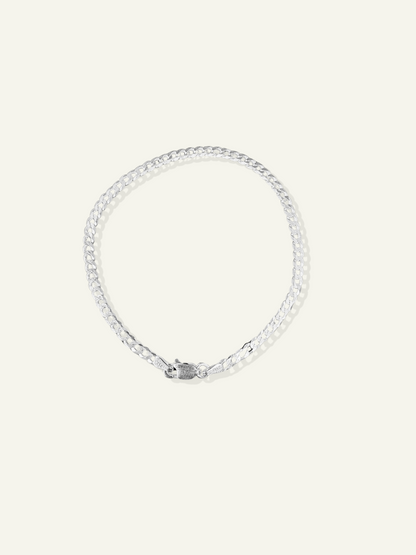 2.6mm Sterling Silver Curb Link Bracelet 7 inches, goldnboys, goldnboys.com, solid silver bracelet for women, italian silver bracelet for women, mothers day gift women