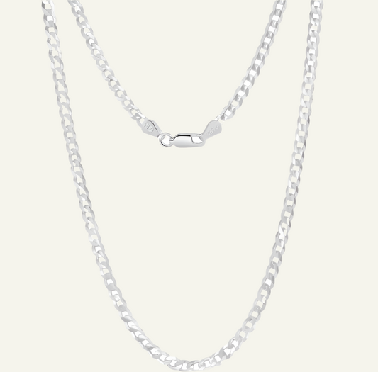 Silver Cuban Curb Link Chain