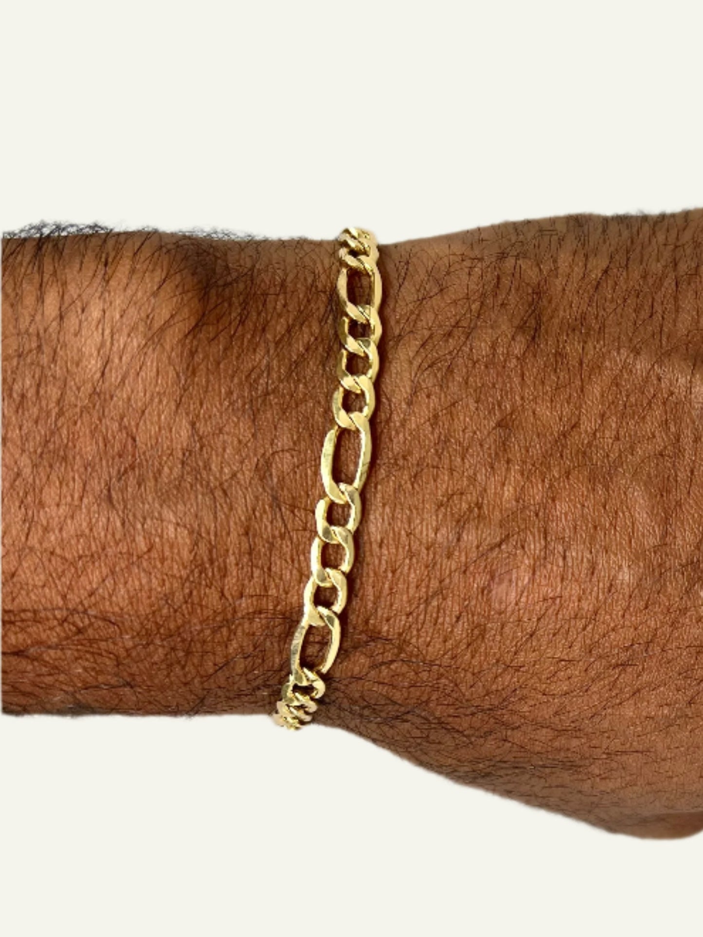 Yellow Gold Figaro Link Chain Bracelet