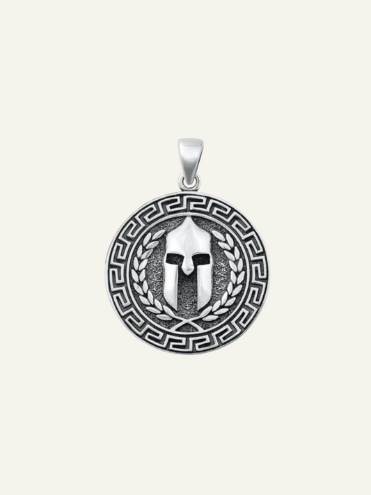 Silver Roman Helmet Pendant