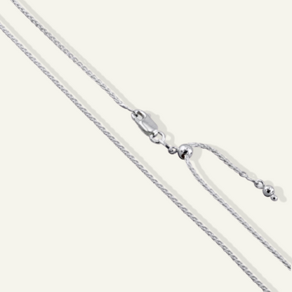 Sterling Silver 1.7mm Wheat Adjustable Chain Necklace, solid silver chains, adjustable silver chain for men, 
adjustable silver chain for women,
unisex adjustable silver chains,
goldnboys,
real gold unreal prices.