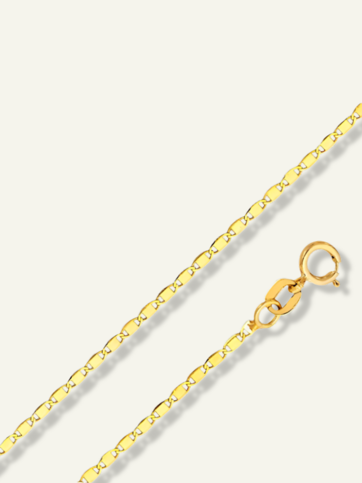 Yellow Gold Valentino Link Chain Necklace