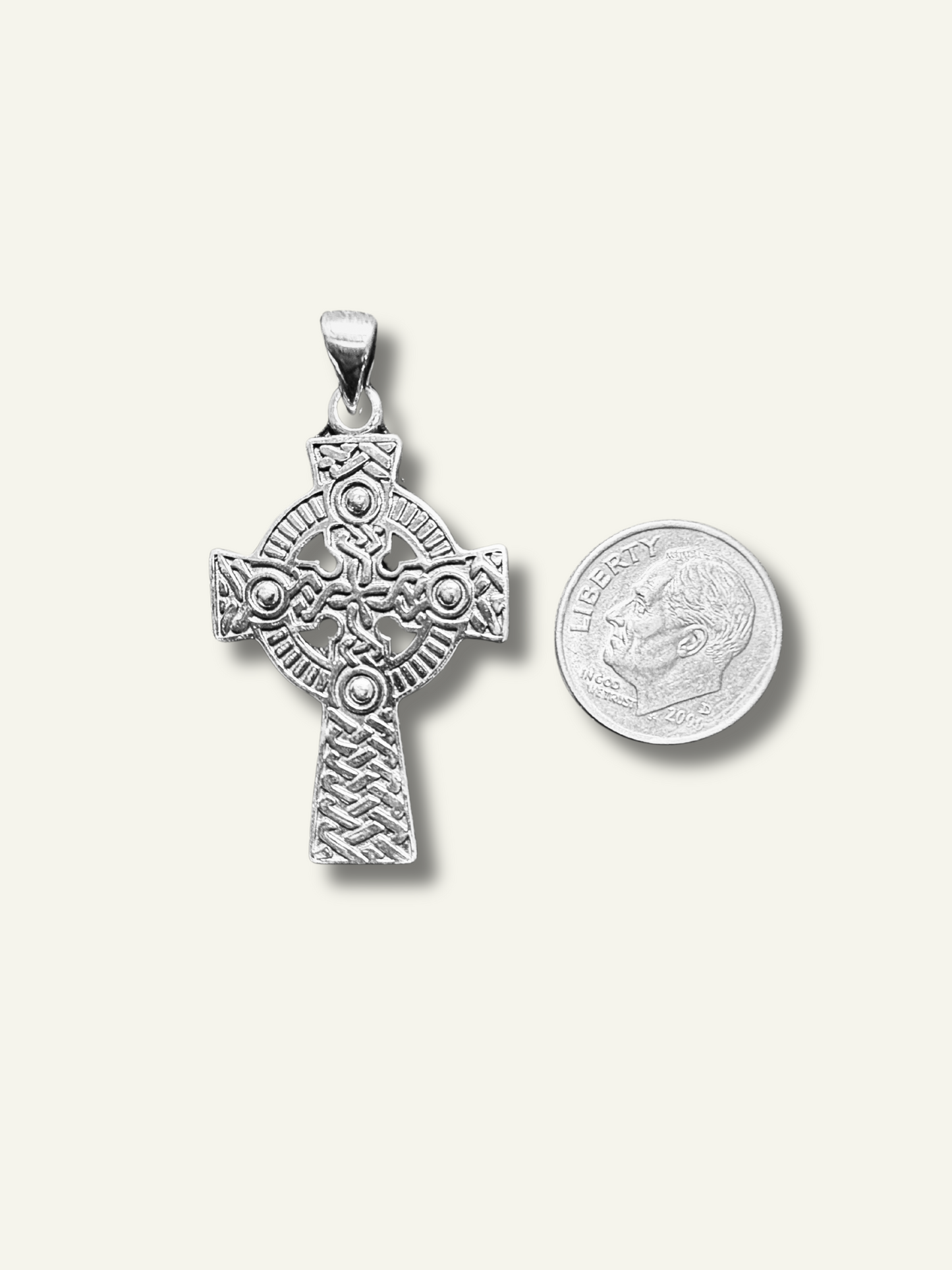 Silver Celtic Cross Oxidized Pendant