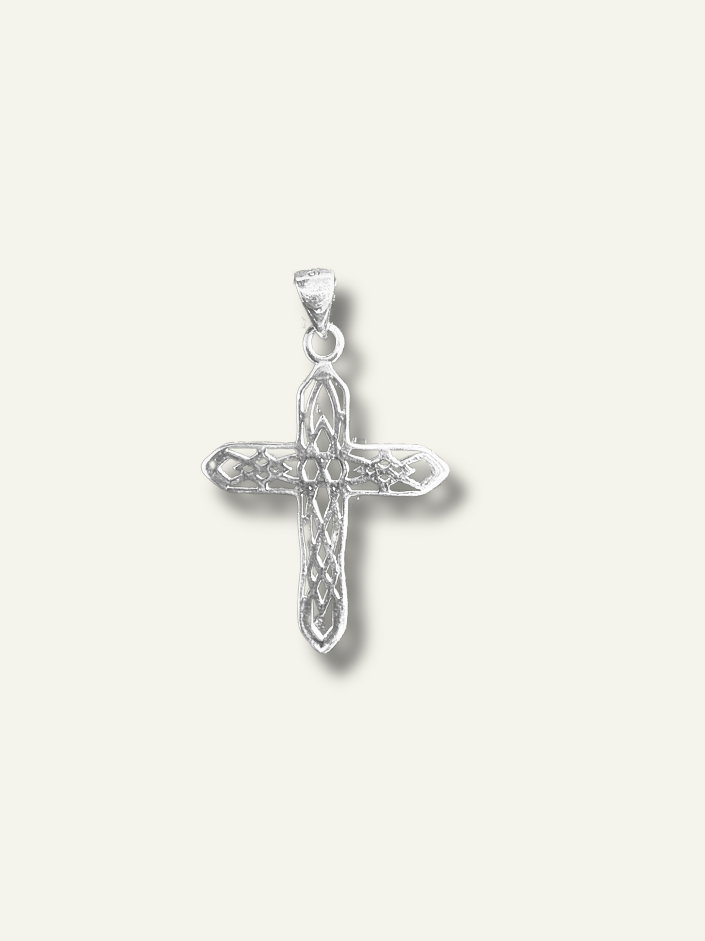 Silver High Polished Celtic Cross Pendant