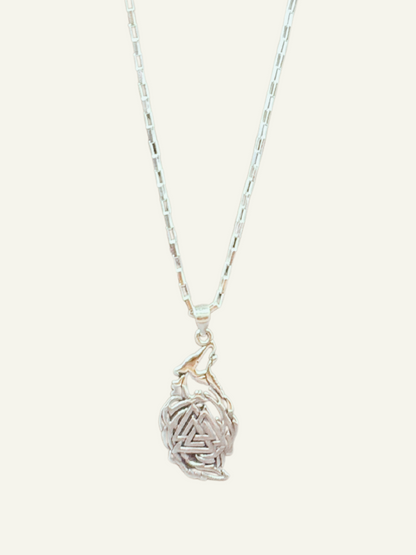 Silver Long Box Chain Necklace