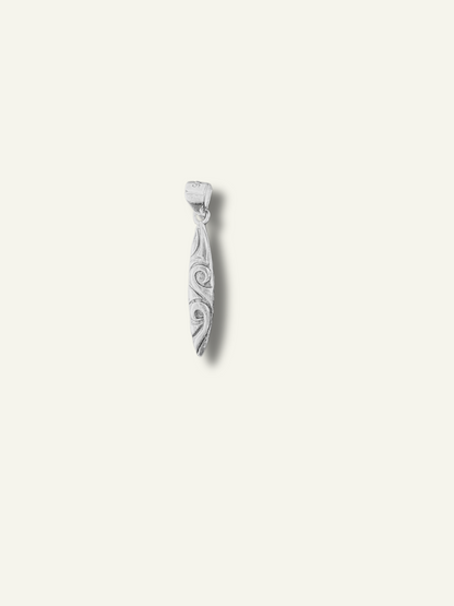 Silver Surf Board Pendant