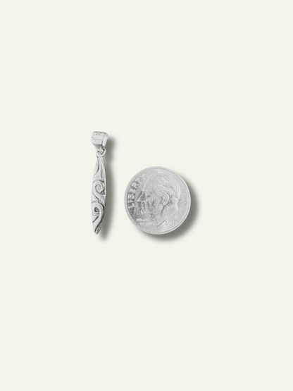 Silver Surf Board Pendant