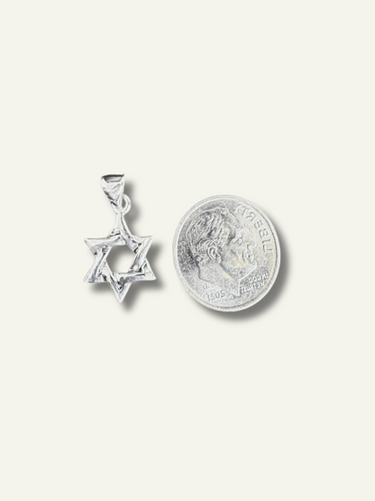 Silver Star of David Pendant
