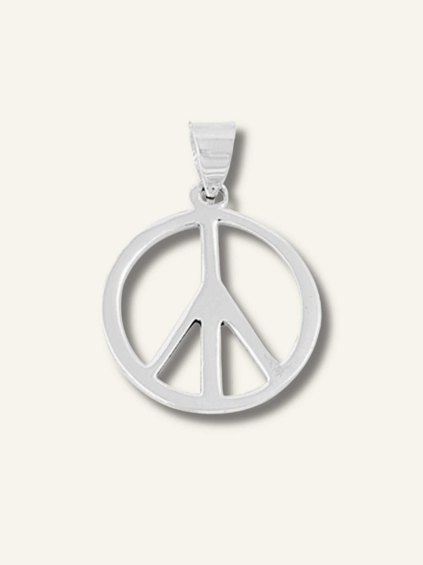 Silver Peace Sign Pendant