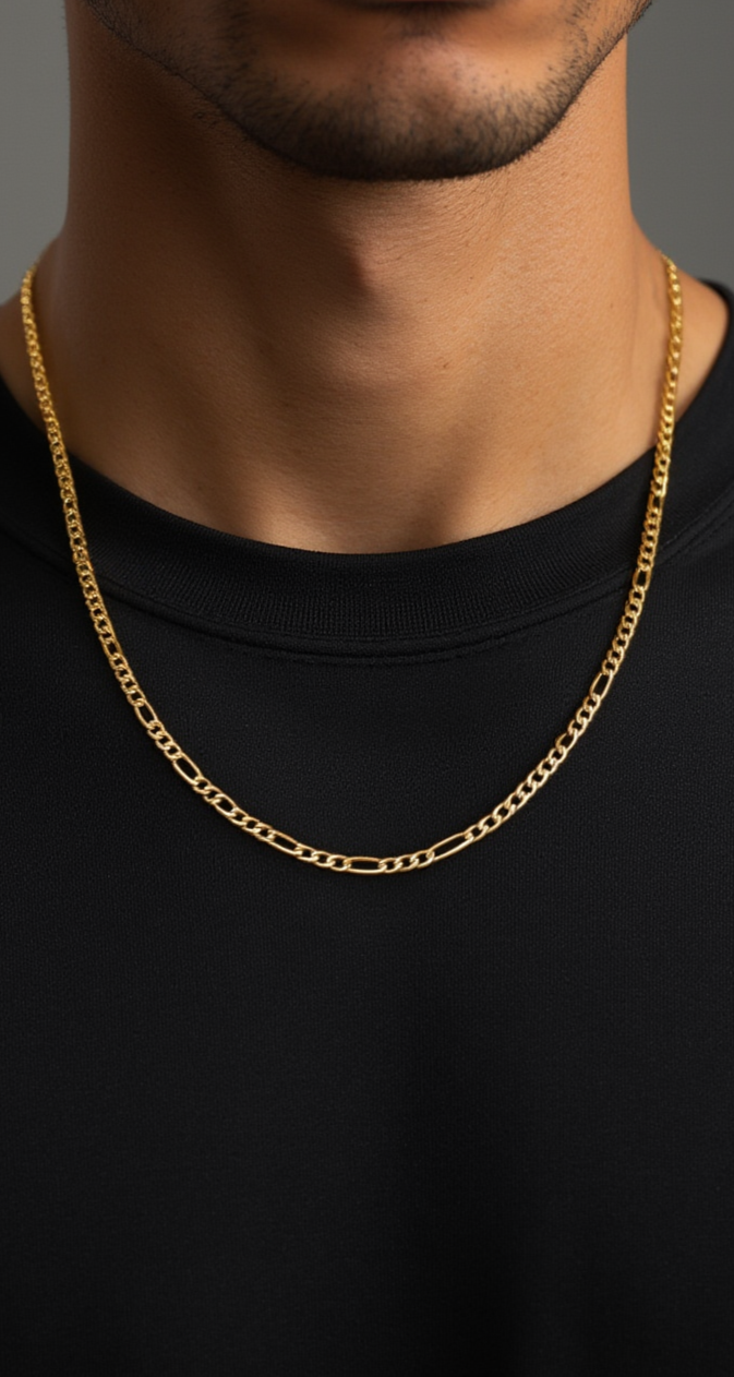 Yellow Gold Figaro Link Chain