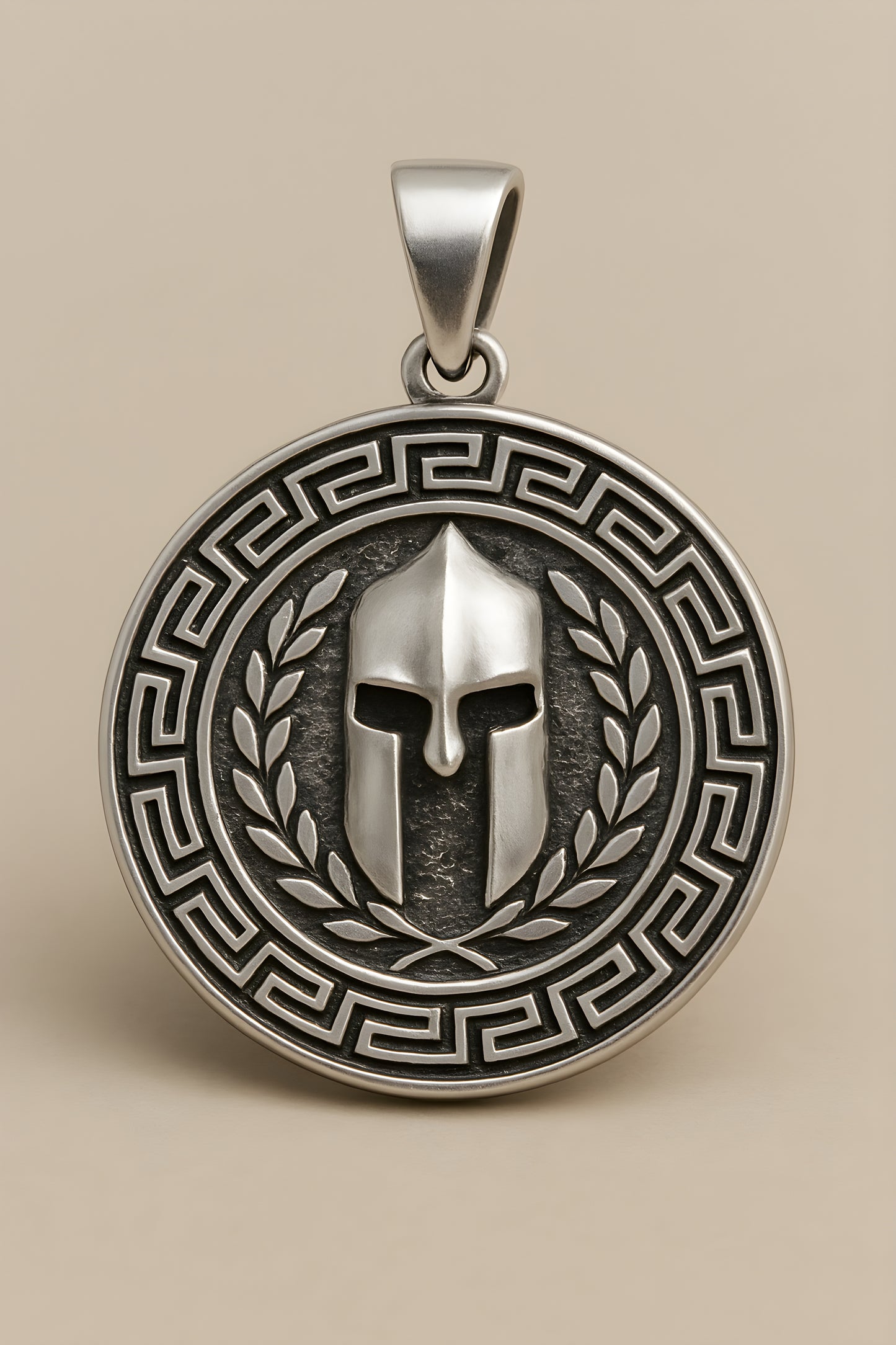 Silver Roman Helmet Pendant