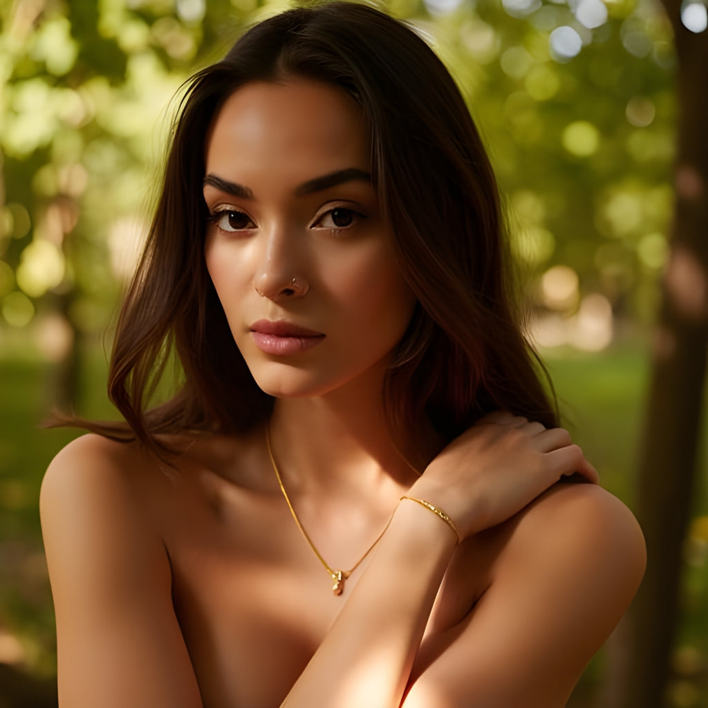 14K Spring Ring Open 1+1 Link Necklace