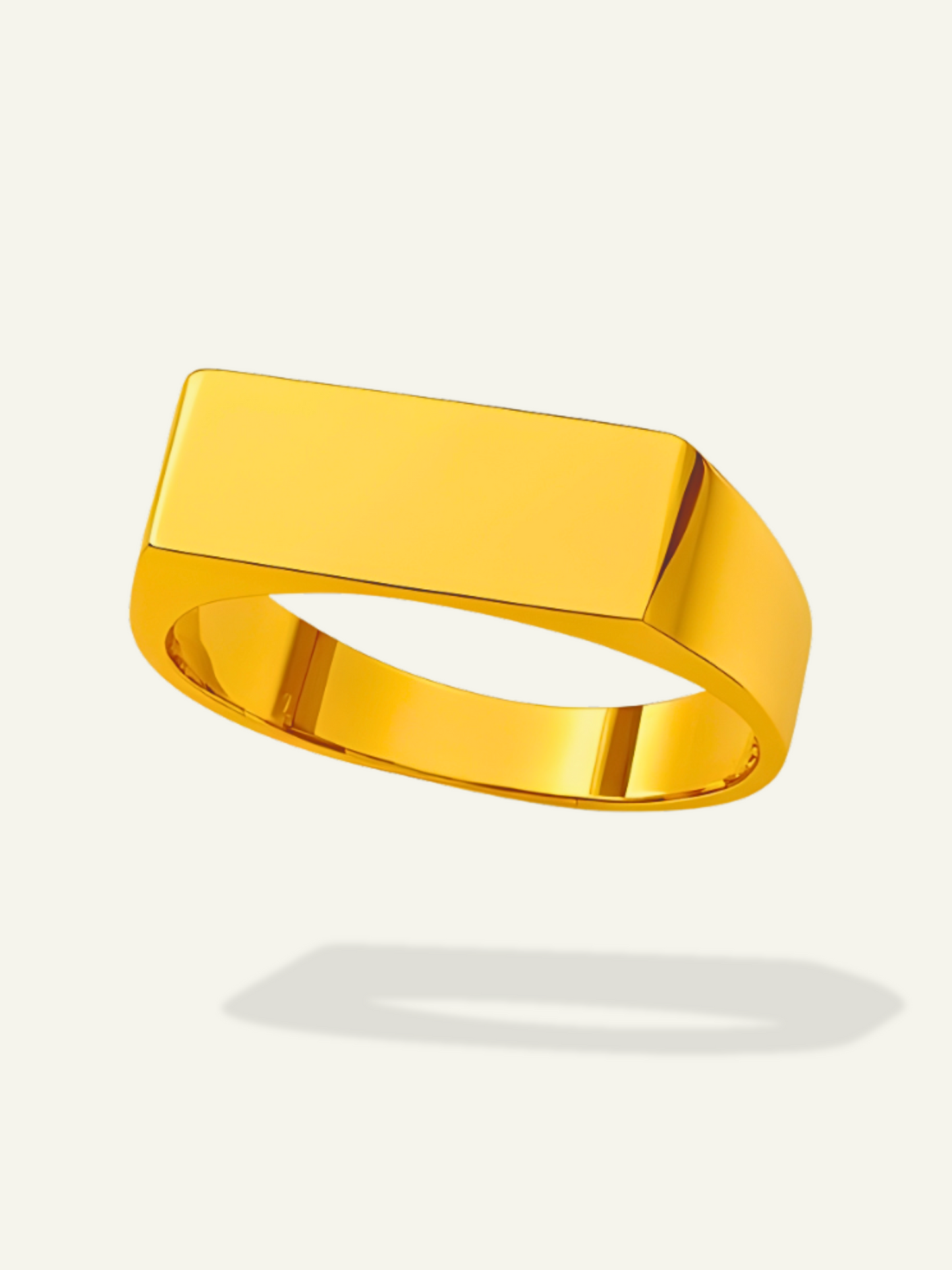 14K Yellow Gold Men's Rectangle Signet Ring, rings for men, signet rings for men, real gold rings for men, mens rings, 14 gold rings, goldnboys, goldnboys.com, mens fashion, jewelry, unisex rings