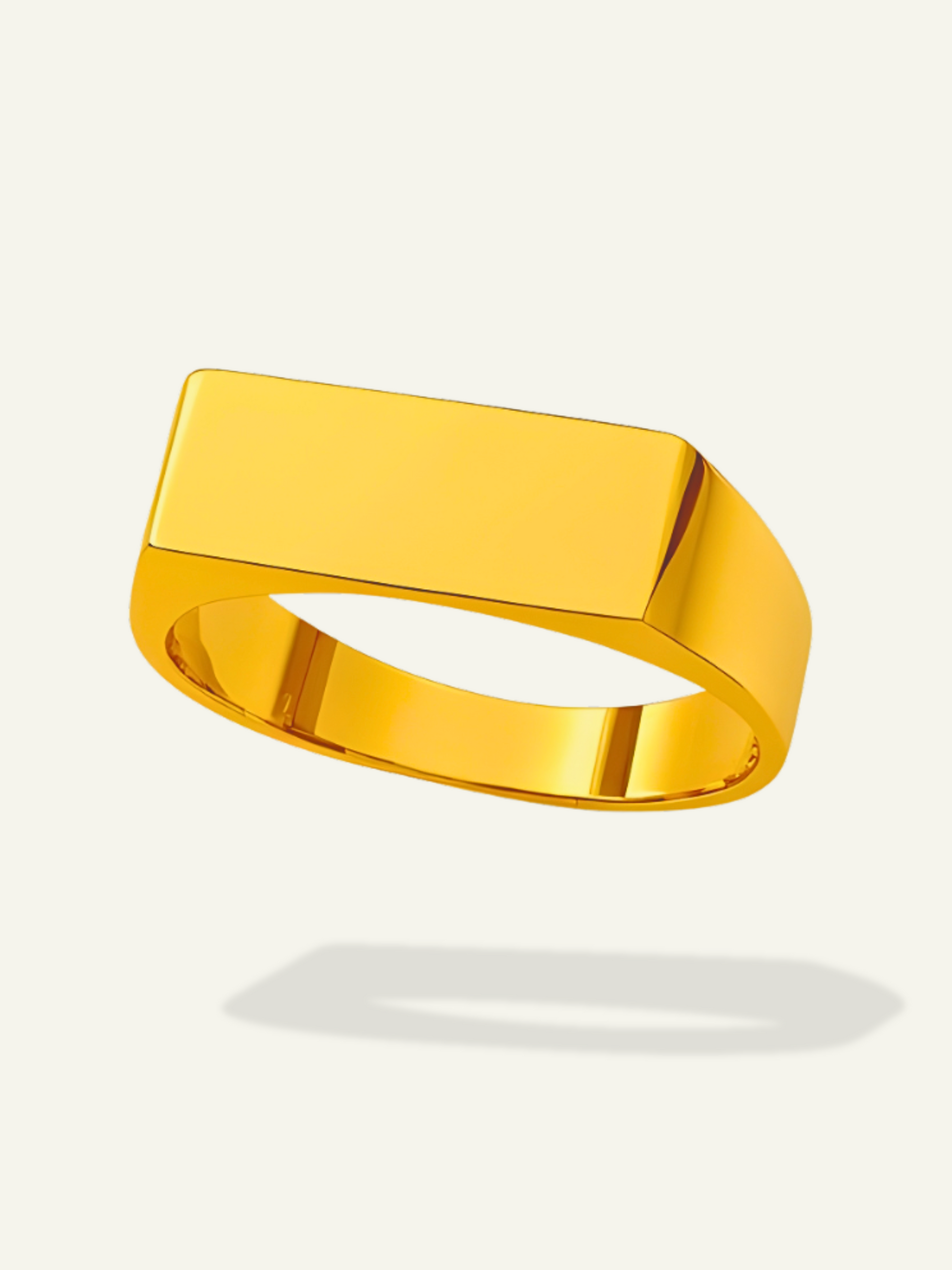14K Yellow Gold Men's Rectangle Signet Ring, rings for men, signet rings for men, real gold rings for men, mens rings, 14 gold rings, goldnboys, goldnboys.com, mens fashion, jewelry, unisex rings