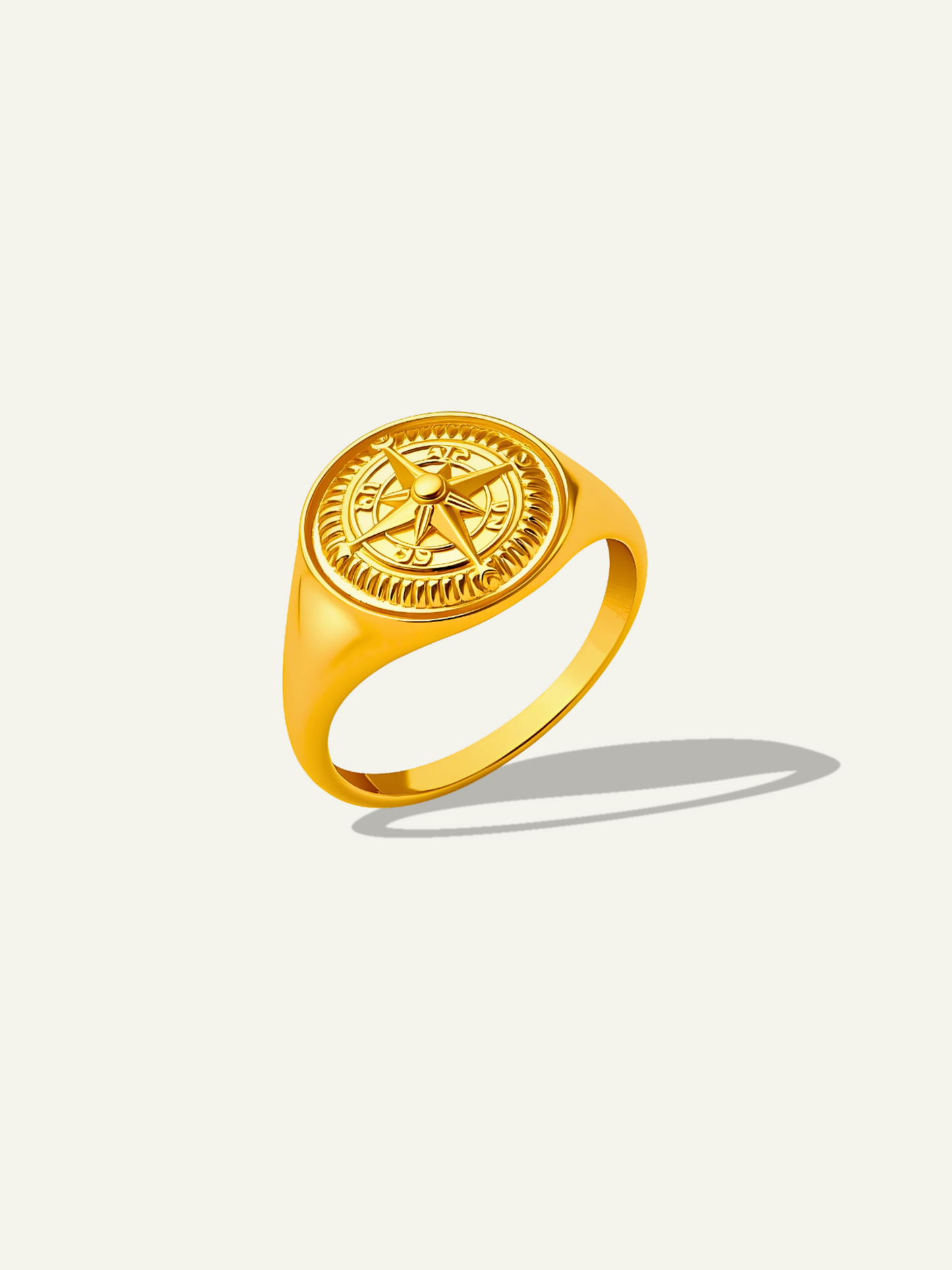 14K Yellow Gold Compass Men's Ring, 14K Yellow Gold Compass Men's Ring size 10, goldnboys.com, goldnboys, mens rings, yellow gold rings, 14k solid gold rings. solid gold rings for men